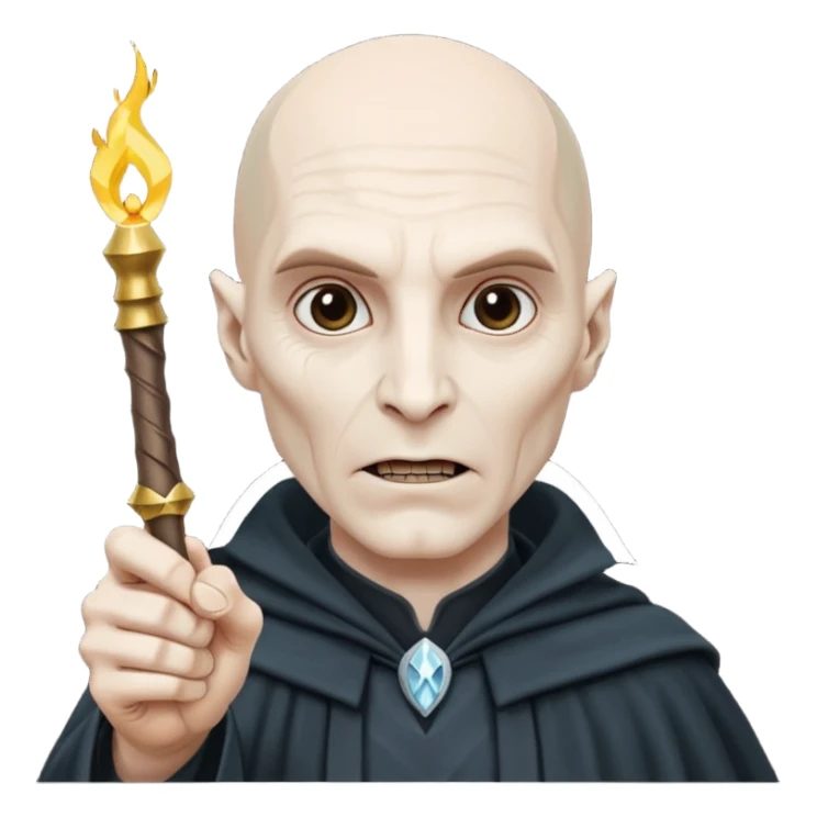 Voldemort saying avadakadevra pointing a wand sticker
