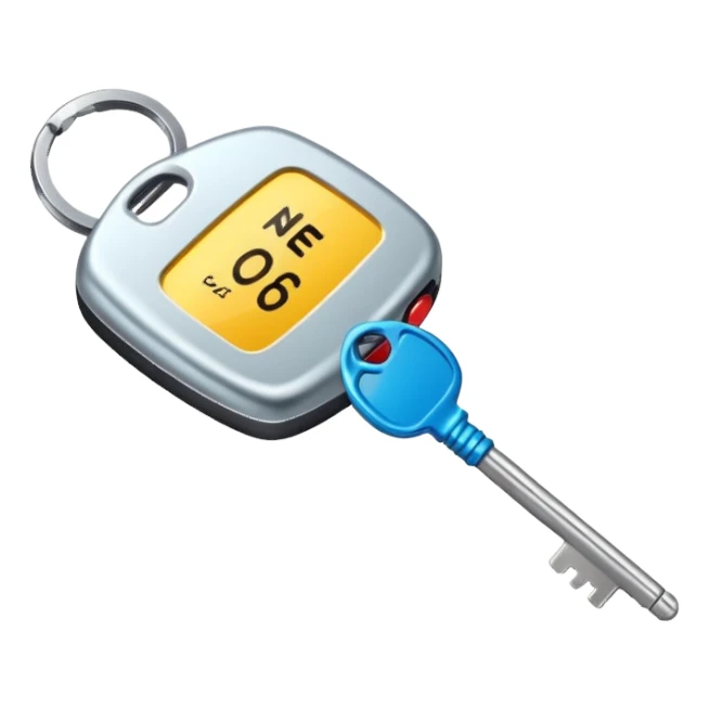 car key with a price tag sticker