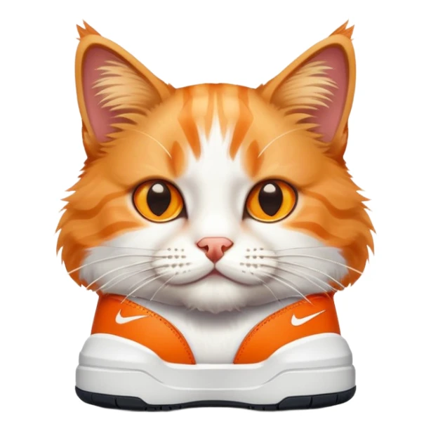 A cat with Nike on sticker