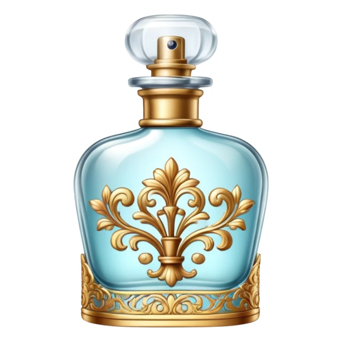 elegant perfume bottle with spray sticker