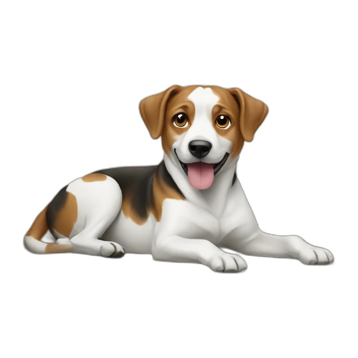 dog on couch sticker