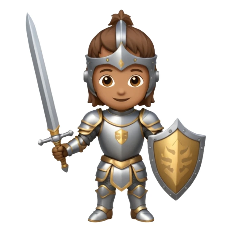 knight, no sword, chibi full body sticker
