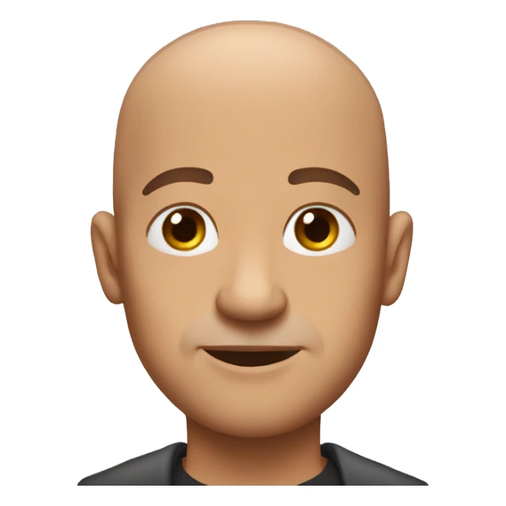 bald man saying have faith sticker