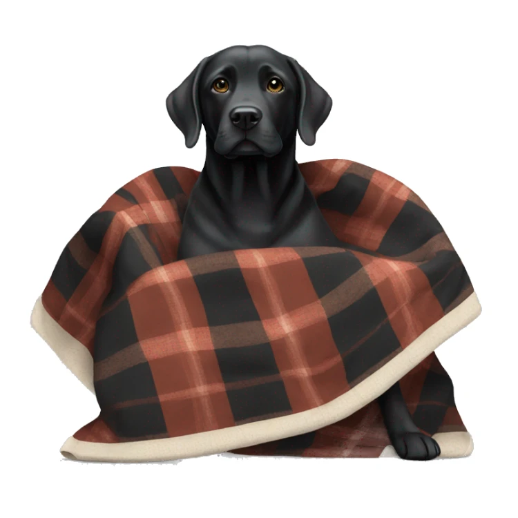 Black lab with a blanket sticker