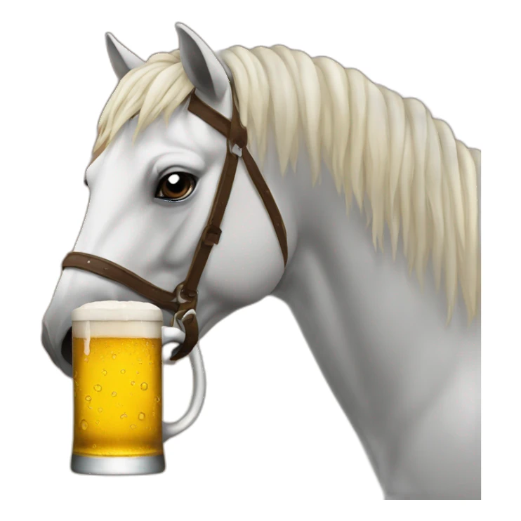 Horse give a beer sticker