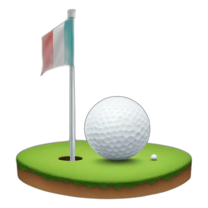 golf hole with flag sticker