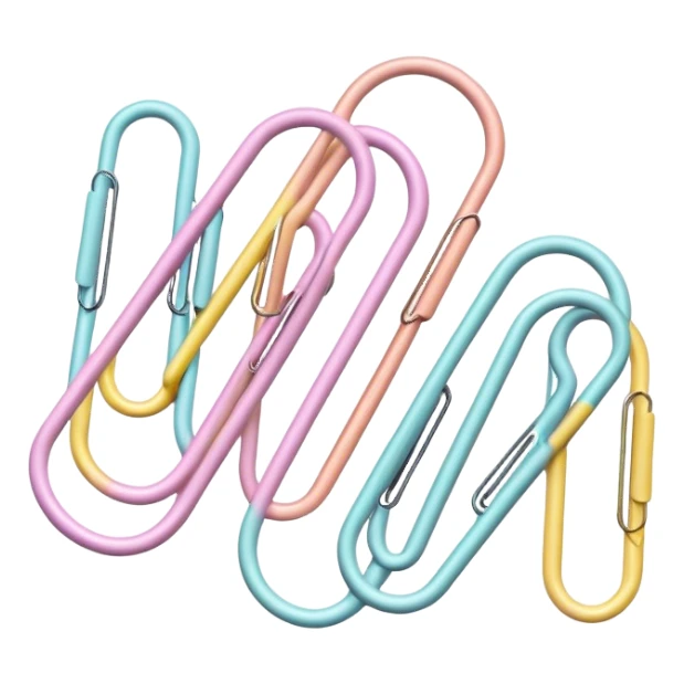 pastel paper clip sticker