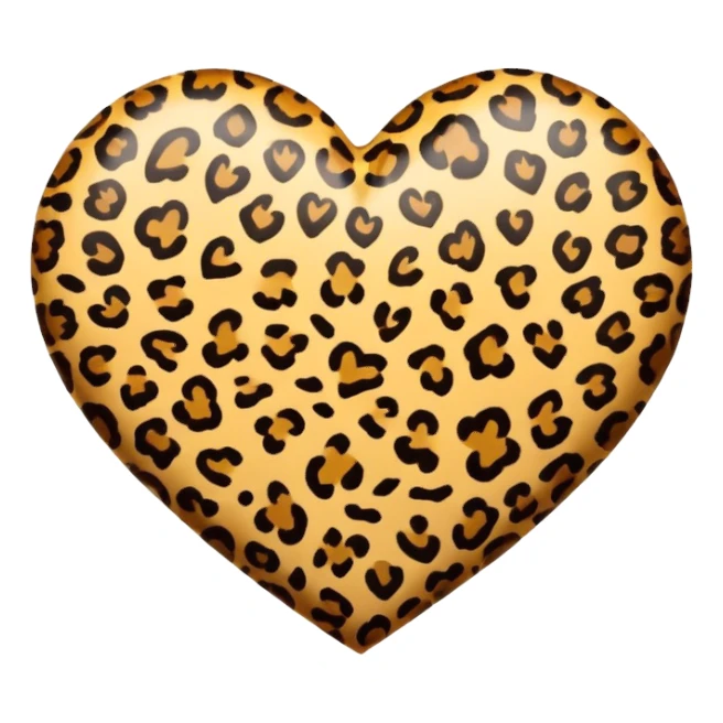 corazón leopardo  sticker