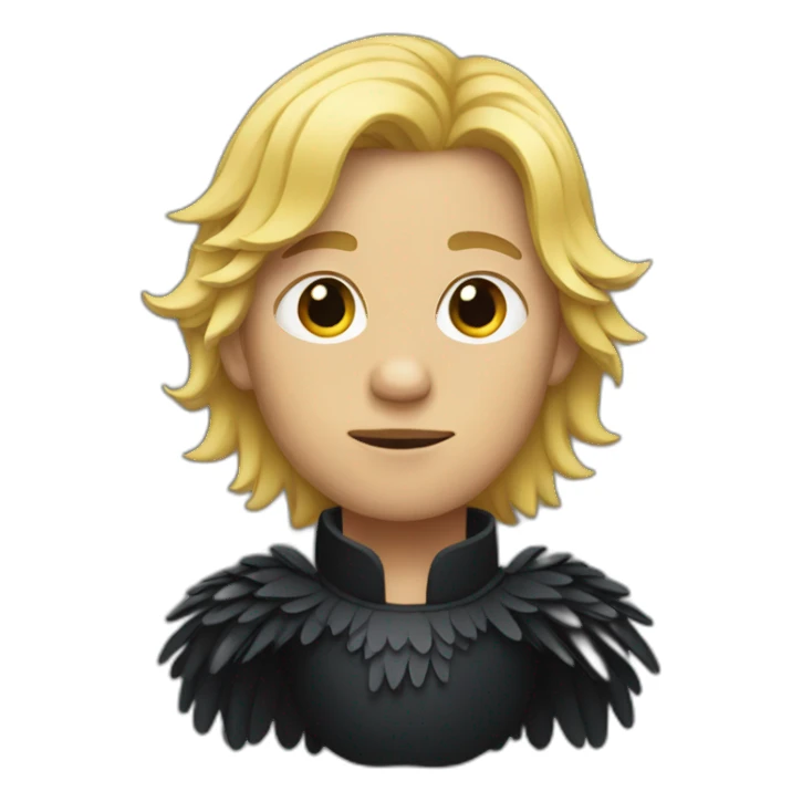 crow with blond hair sticker