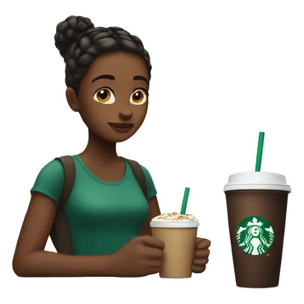 Girl with a Starbucks  sticker