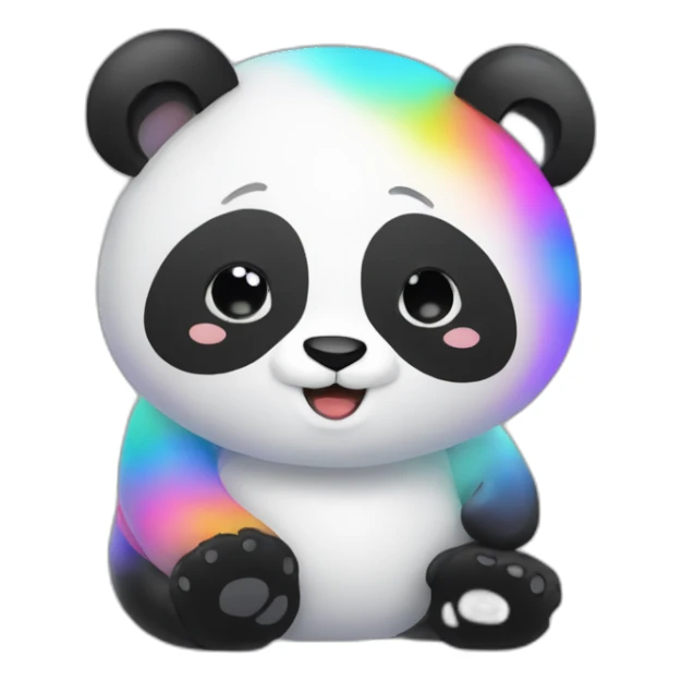Panda arc-en-ciel qui dort sticker