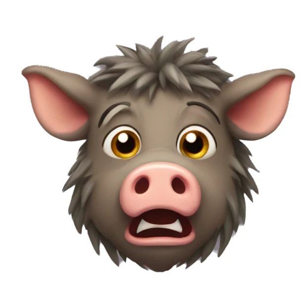Shocked boar sticker