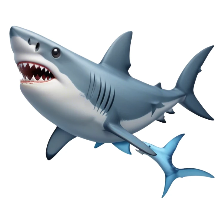Shark with swimmer sticker