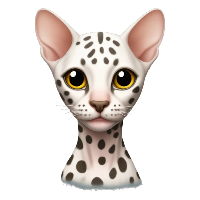 hairless spotted cat sticker