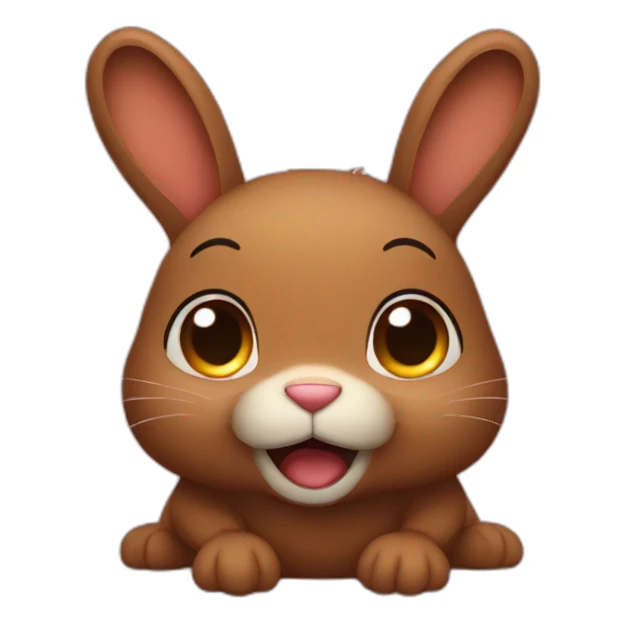 scared brown bunny sticker