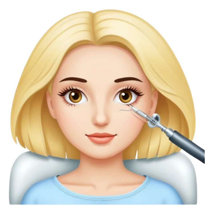 Eyelash procedure relax girl sticker