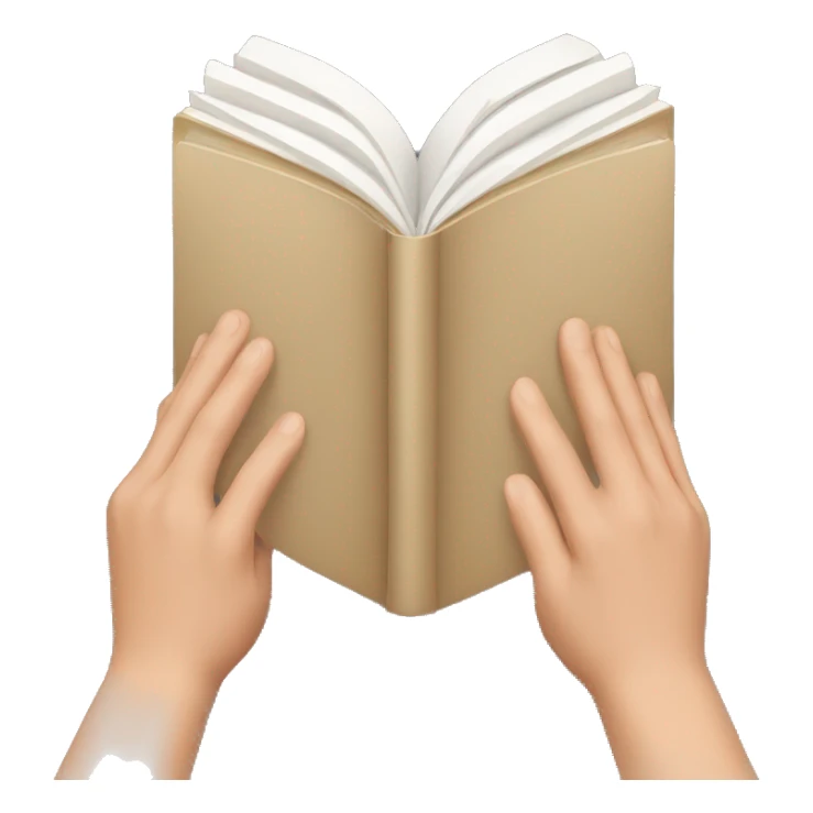 Open book over hands sticker