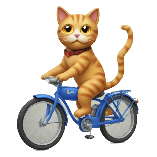 Cat riding a bike sticker