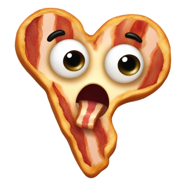 Bacon Drooling with heart eyes  sticker