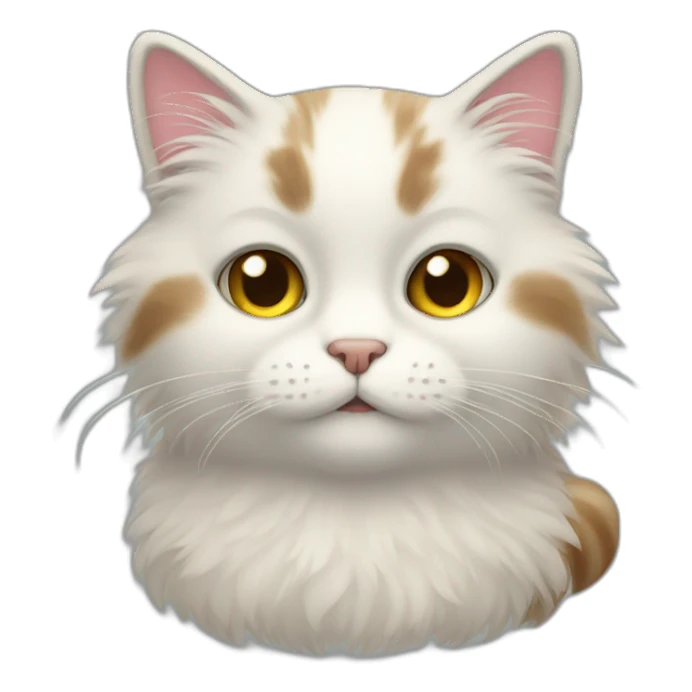 a small fluffy cat sticker