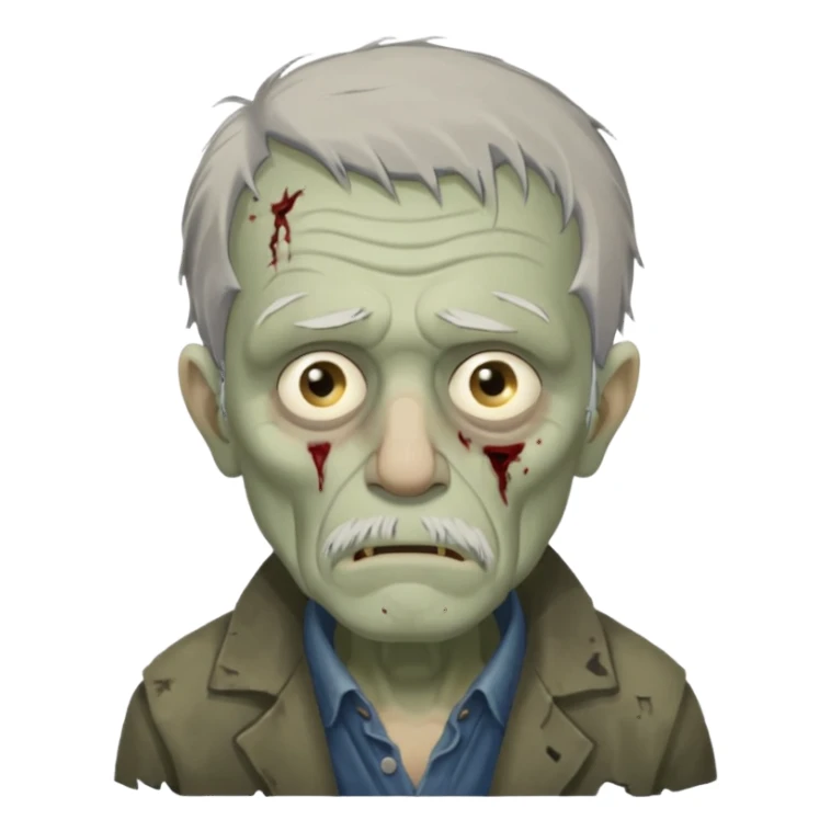 parisian zombie old man sticker