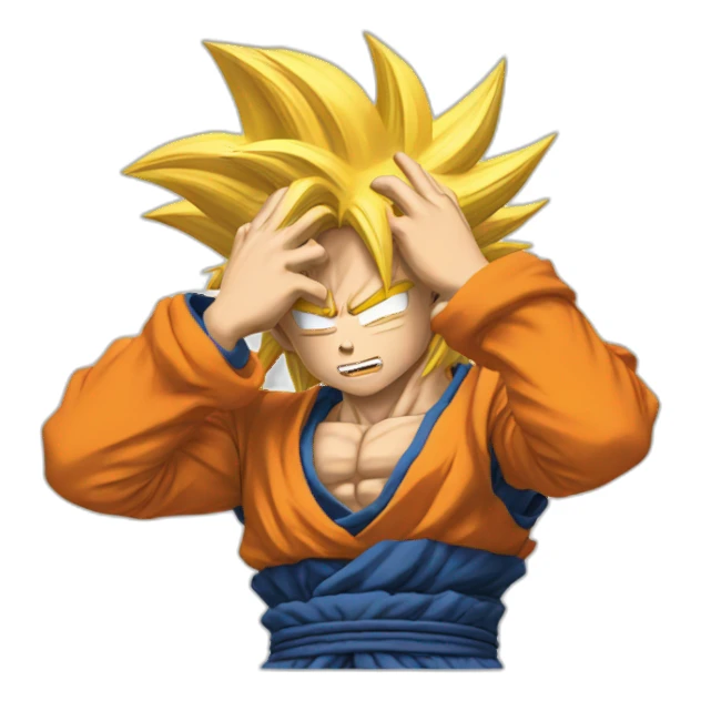 Goku facepalm sticker