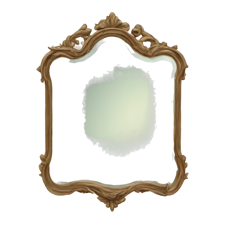 Victorian mirror with glass sticker