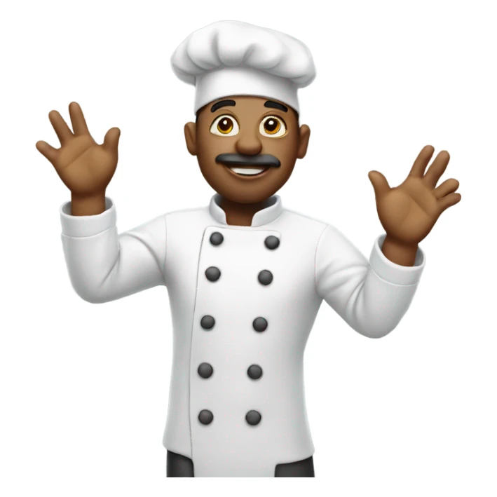 Chef blowing a kiss sticker
