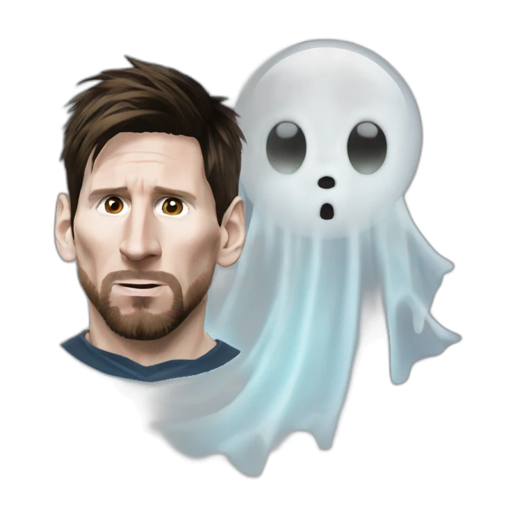 Lionel messi as a ghost sticker