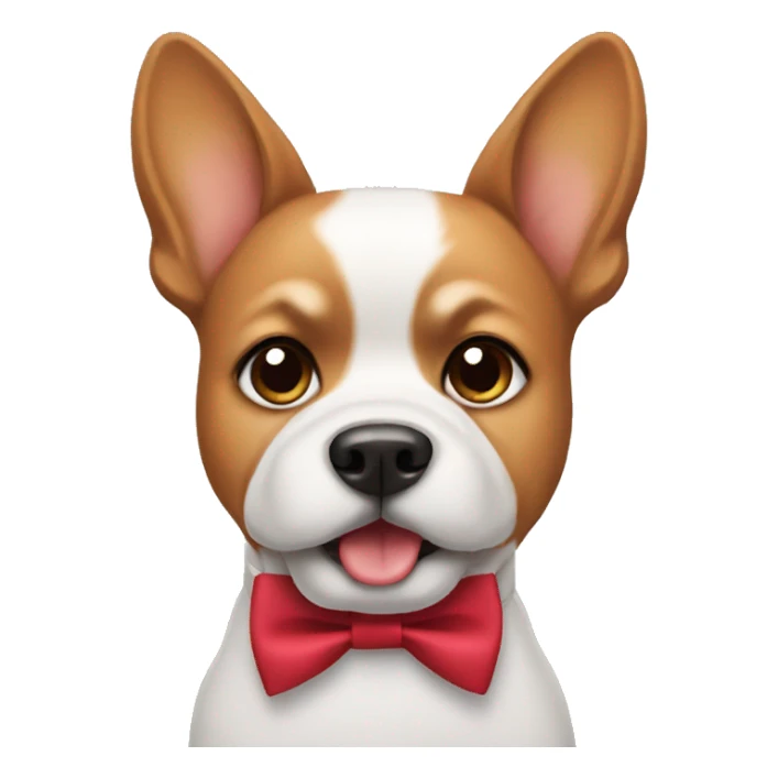 Dog wearing a bow tie  sticker