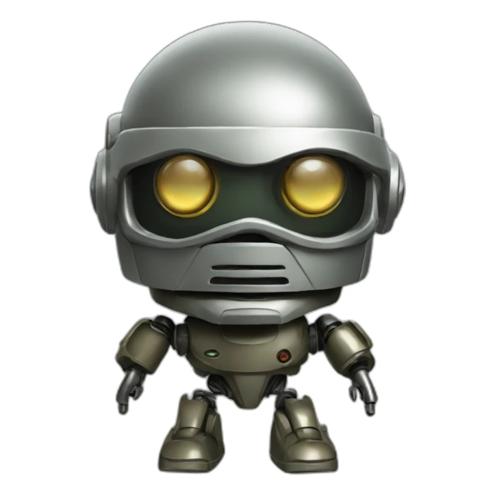 Automatron compact, small, soldier, one eye sticker