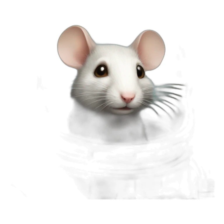 astronaut old rat realistic sticker