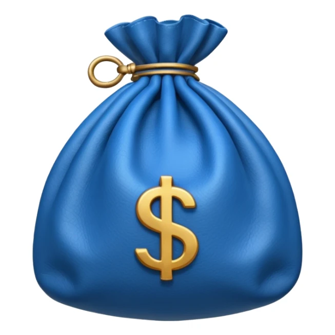 blue money bag sticker