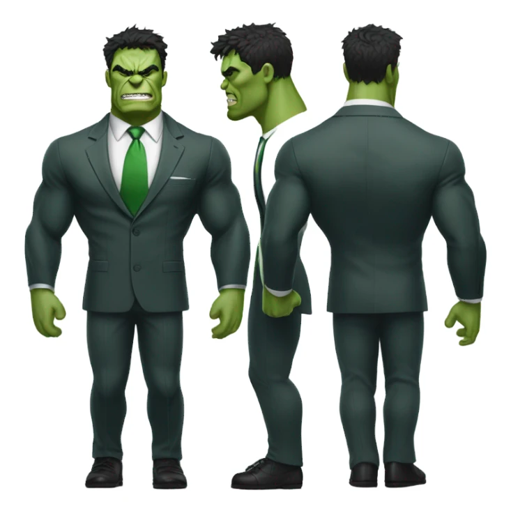 Hulk in suit sticker