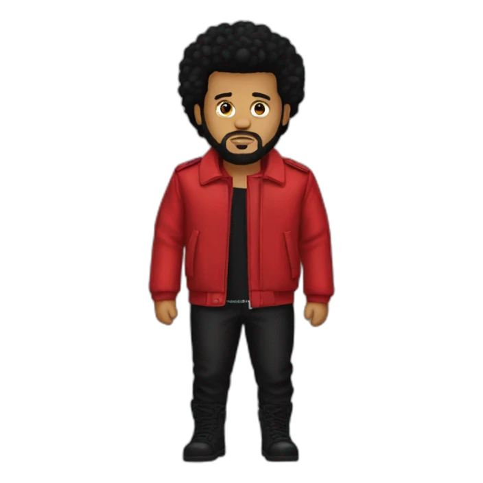 the Weeknd costume rouge  sticker