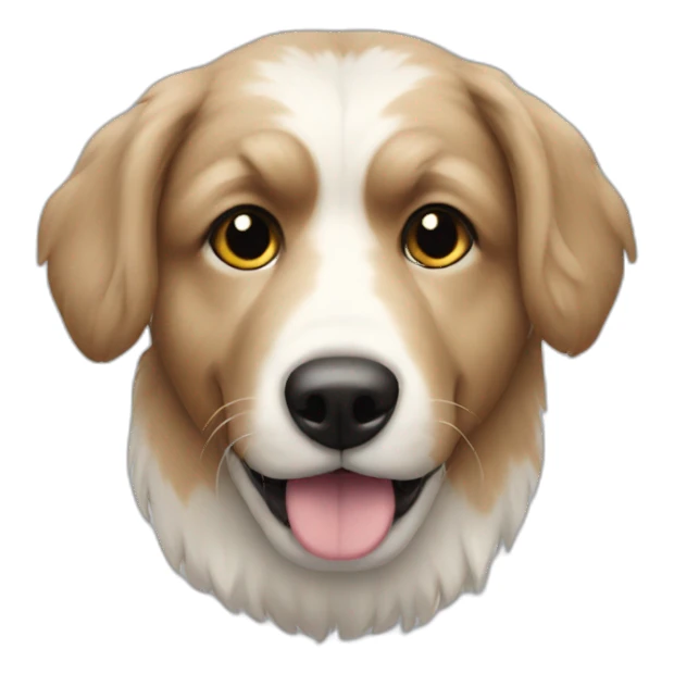 a dog in a fur coat sticker