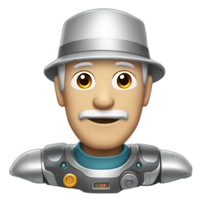 robot grandad sticker