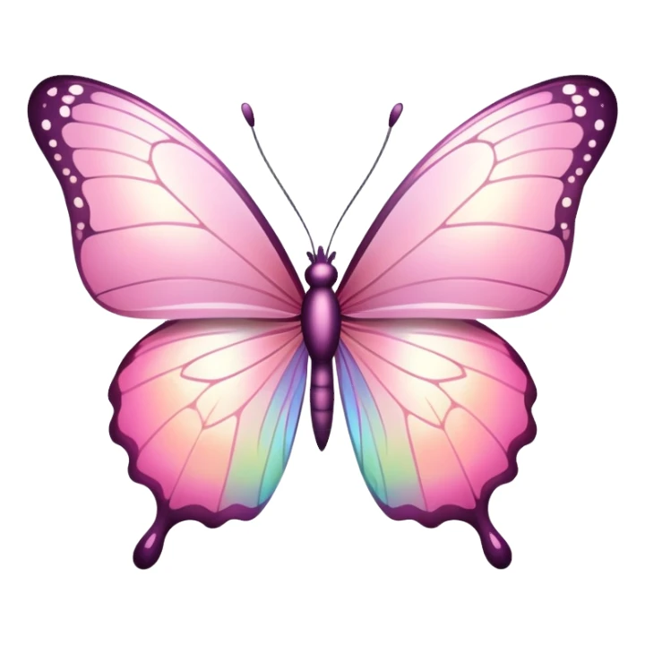 Light pink butterfly with sparkle effect sticker