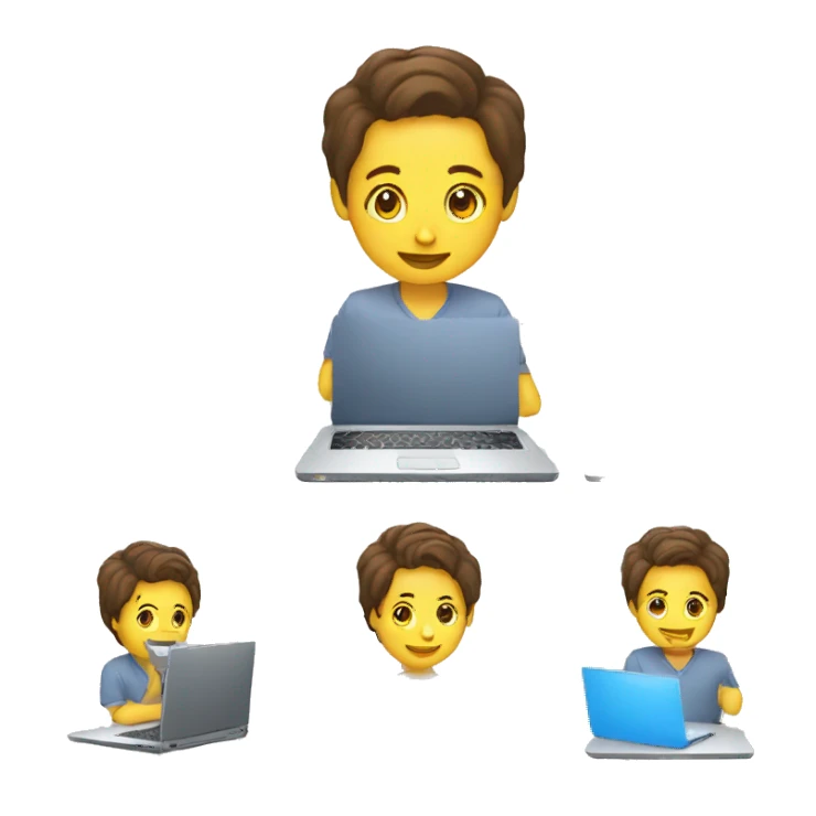 Work proces laptop sticker