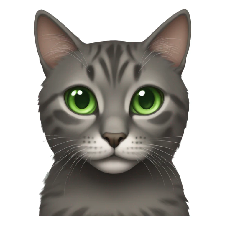 Mancoon cat with green eyes sticker