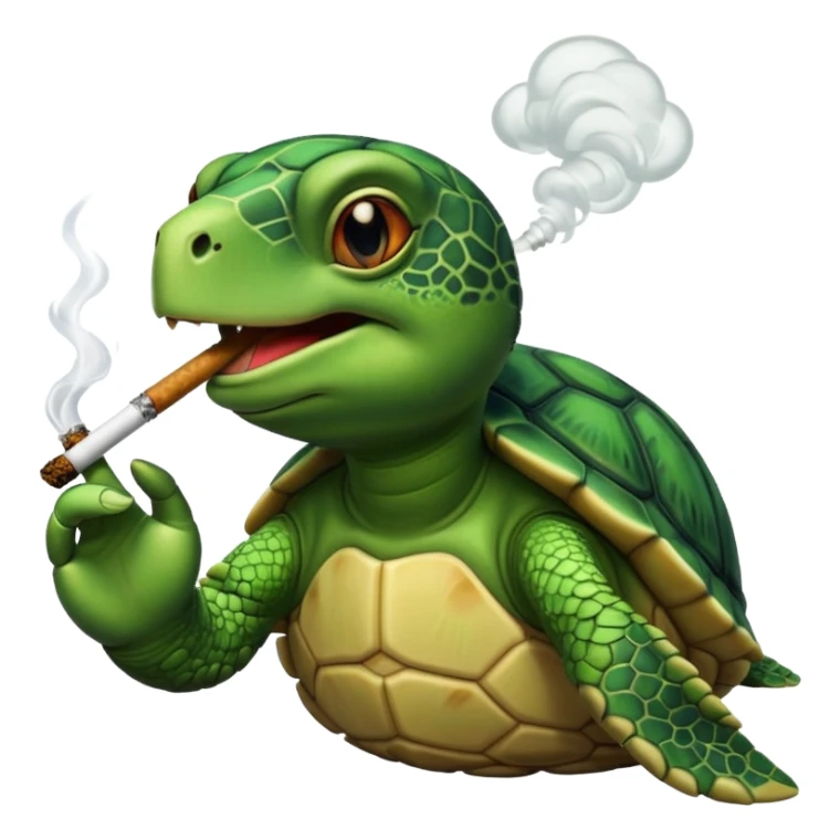 turtle smoking a blunt sticker