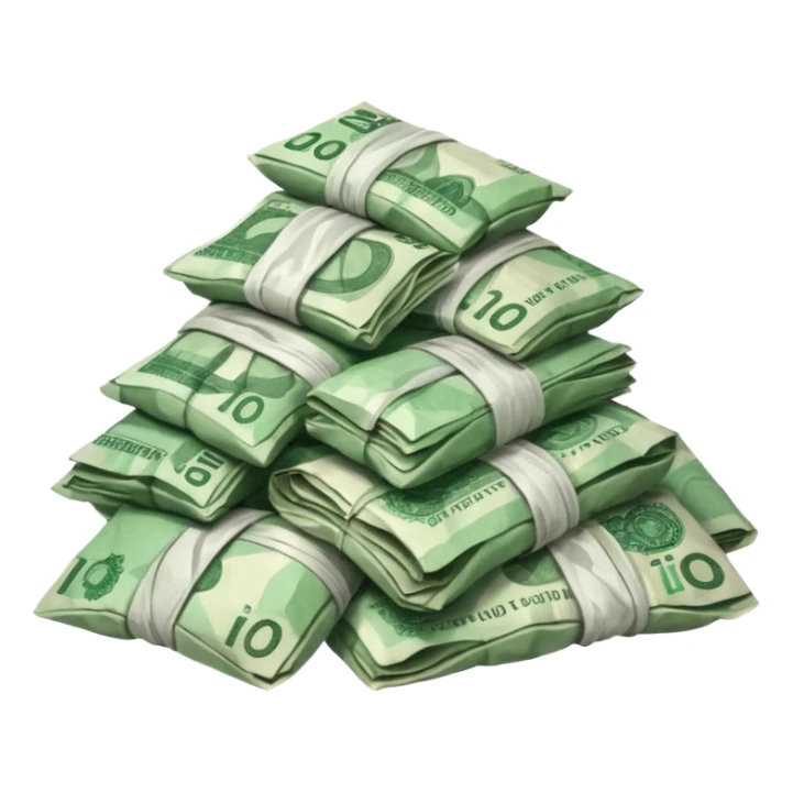 Money in rubles sticker