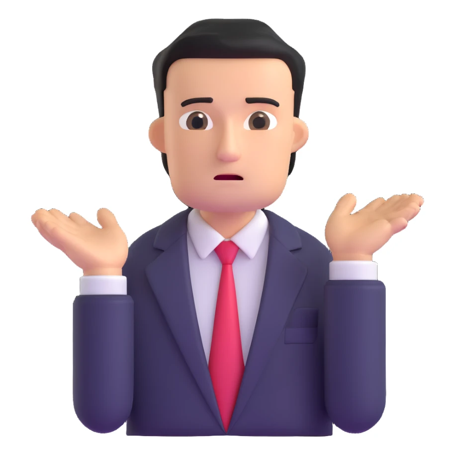 business man with judgmental expression sticker