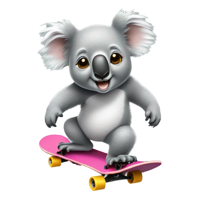 koala bear on a skateboard sticker
