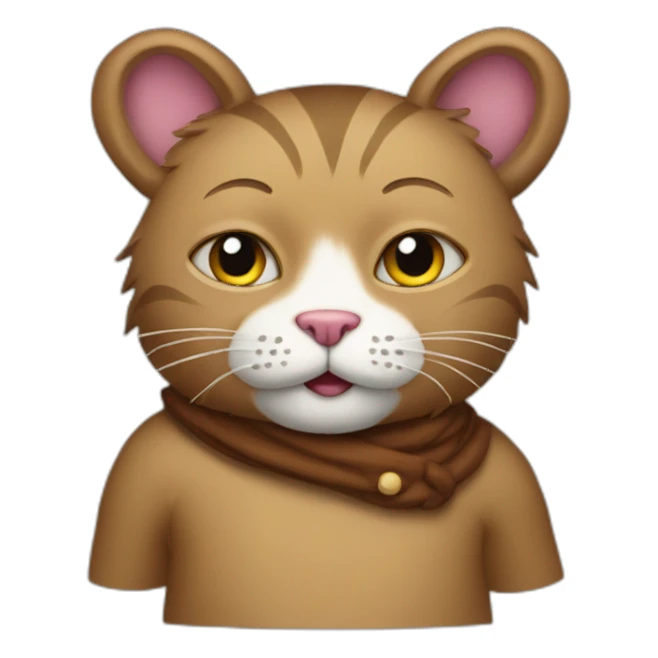 A cat in a bear's clothing sticker