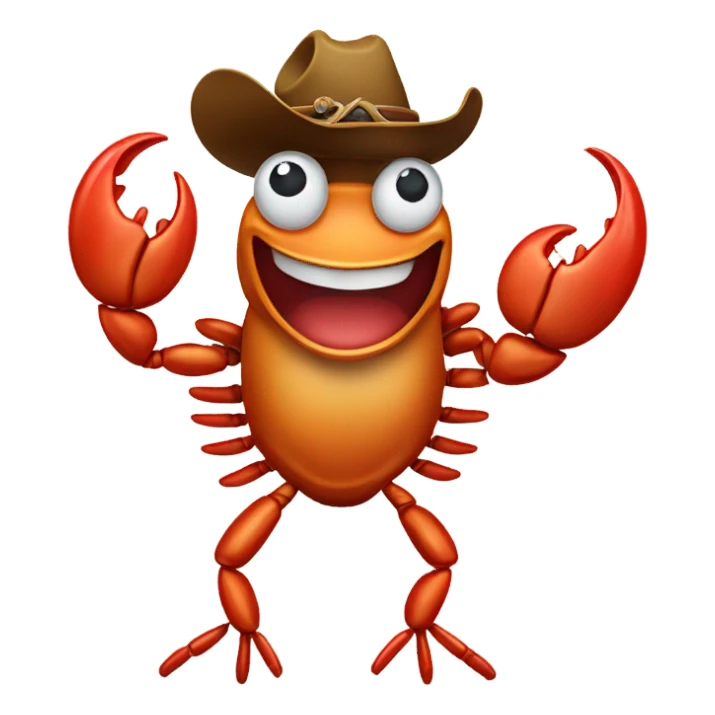 Crab cowboy sticker