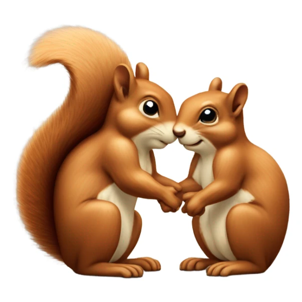 Kissing squirrel  sticker