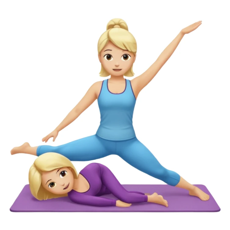 pilates on the mat create emoji sticker