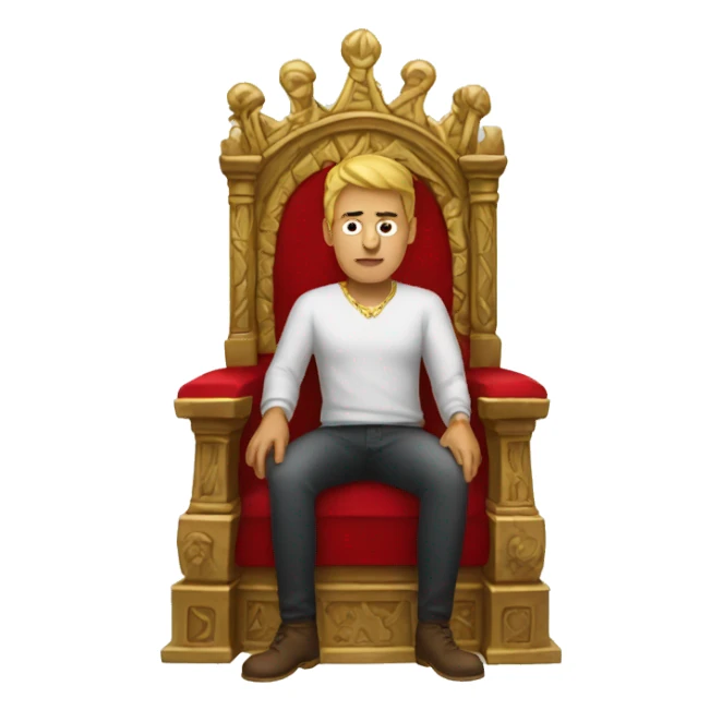 Person on the throne sticker