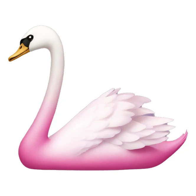 Pink swan  sticker